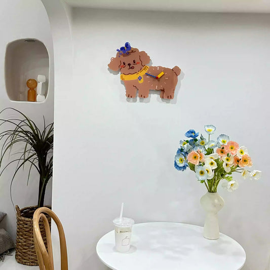 Small Teddy Dog Wall Clock