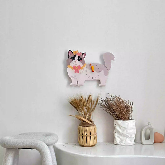 Ragdoll Cat Wall Clock