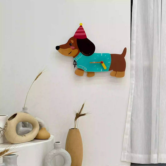 Small Sausage Dog Wall Clock